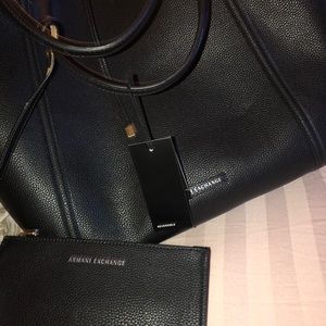 Armani exchange reversible tote